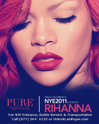 Singing sensation Rihanna will be hosting the evening at Pure Nightclub 